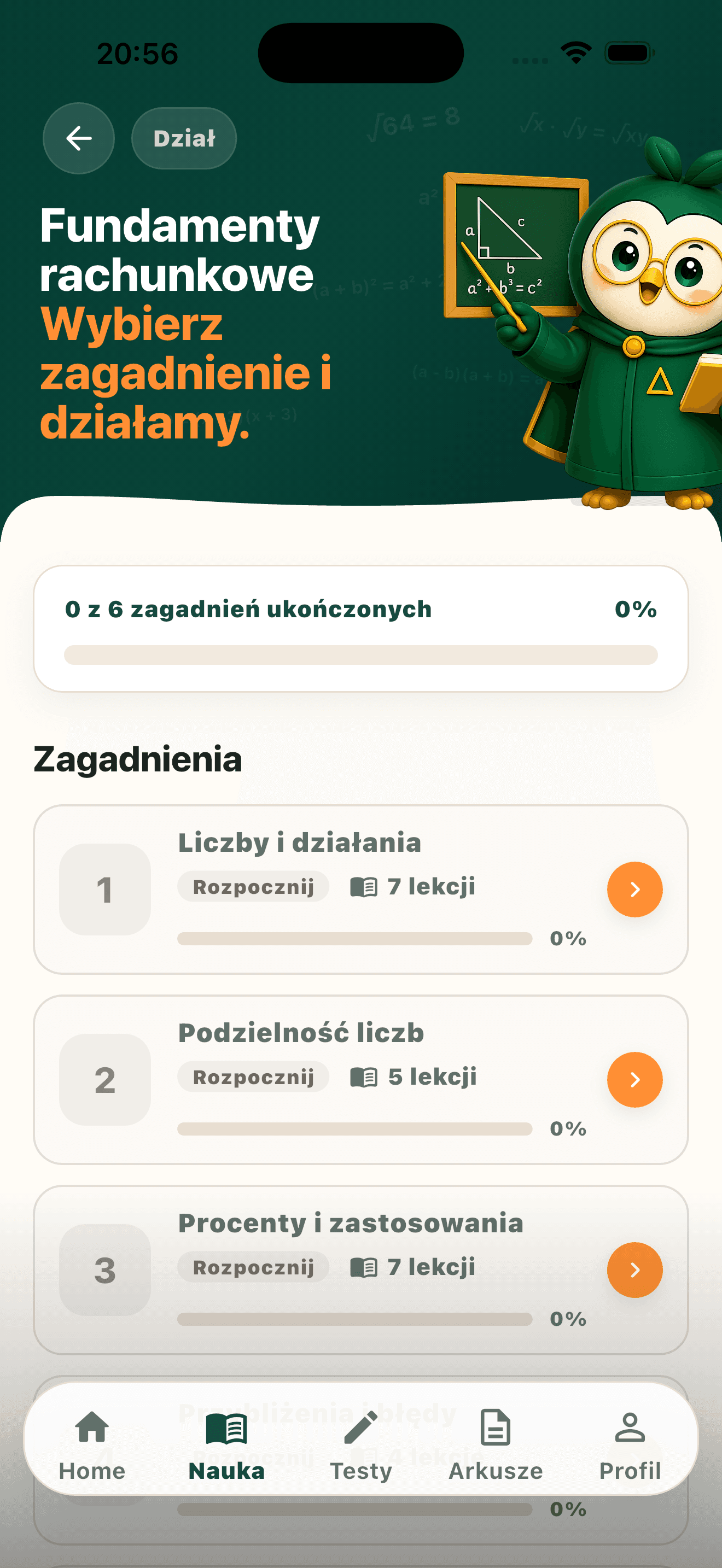 Lista zagadnień i lekcji w dziale Fundamenty rachunkowe